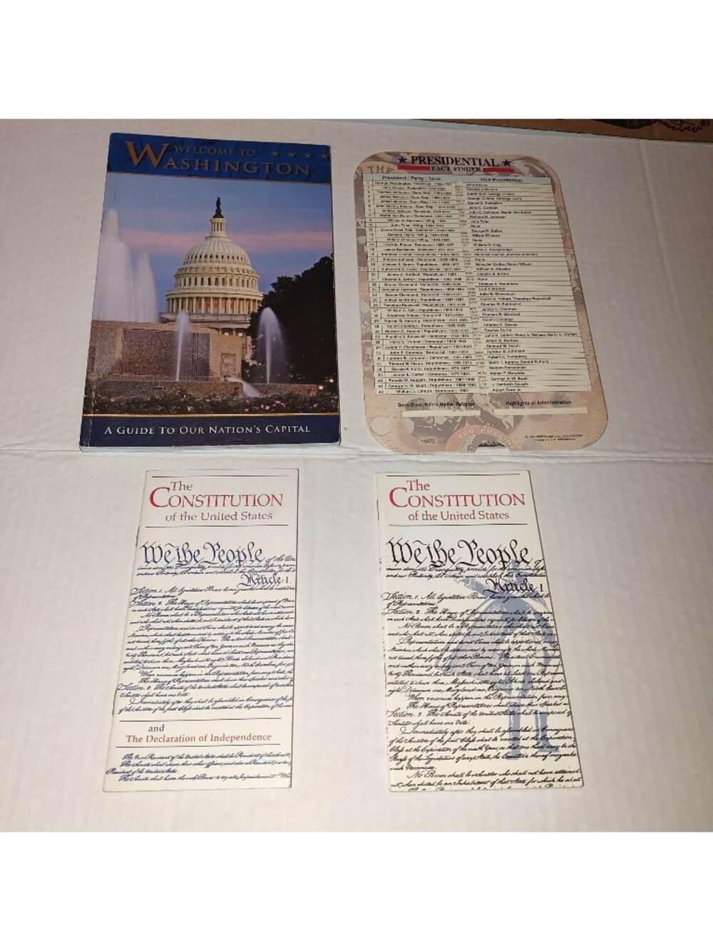 Welcome To Washington Travel Guide & U.S. Constitution Pamphlets Bundle